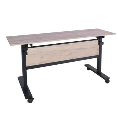 Mobile Folding Table With Modesty Panel In Melamine