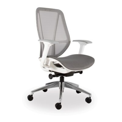 Crystal Mid Back Chair - White Frame